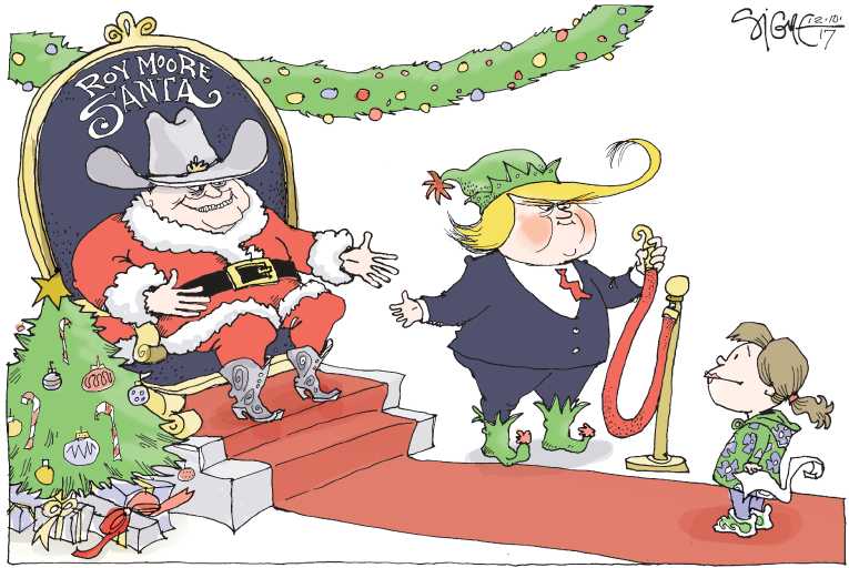 Political/Editorial Cartoon by Signe Wilkinson, Philadelphia Daily News on Moore Defeats Moore!