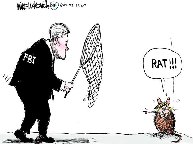 Political/Editorial Cartoon by Mike Luckovich, Atlanta Journal-Constitution on Presidents Pressures DOJ