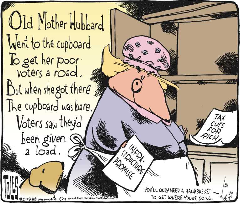 Political/Editorial Cartoon by Tom Toles, Washington Post on Republicans Target Entitlements