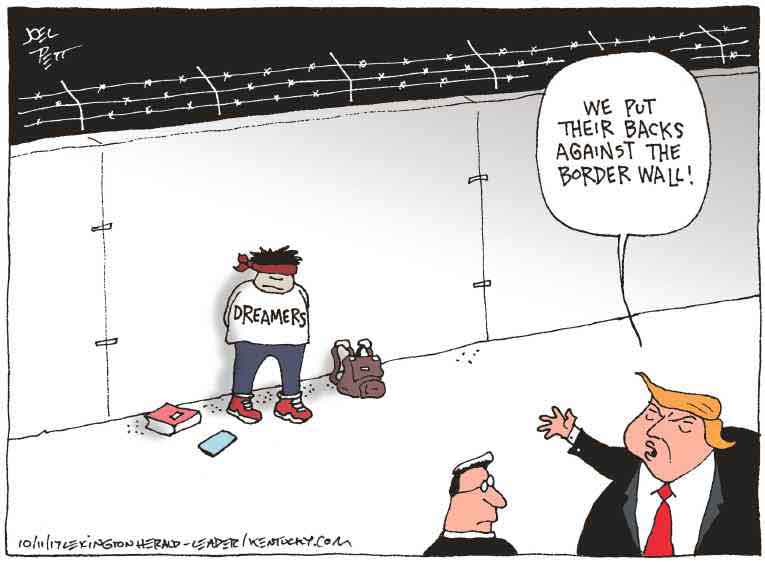 Political/Editorial Cartoon by Joel Pett, Lexington Herald-Leader, CWS/CartoonArts Intl. on President Stumbles Over Anthem