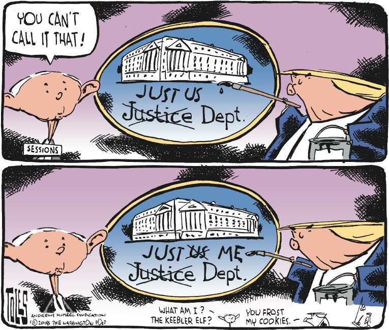 Political/Editorial Cartoon by Tom Toles, Washington Post on President Stumbles Over Anthem