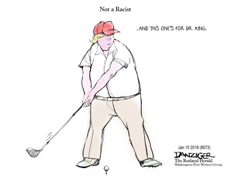 Political/Editorial Cartoon by Jeff Danziger on Martin Luther King Jr. “Honored”
