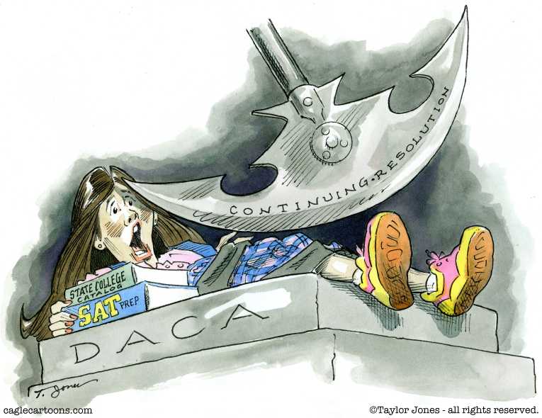 Political/Editorial Cartoon by Taylor Jones, Tribune Media Services on Government Shuts Down, Reopens