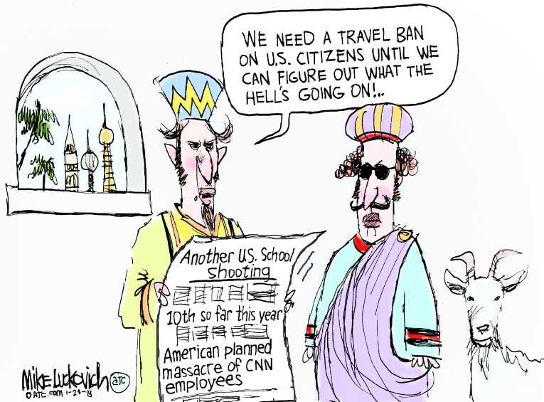 Political/Editorial Cartoon by Mike Luckovich, Atlanta Journal-Constitution on In Other News