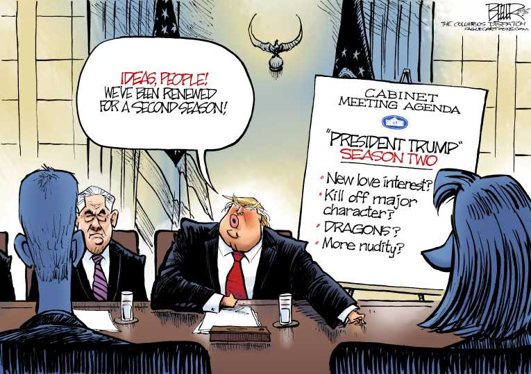 Political/Editorial Cartoon by Nate Beeler, Washington Examiner on President Says He’s Doing Great
