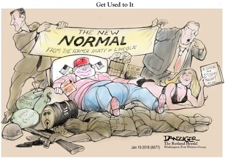 Political/Editorial Cartoon by Jeff Danziger on President Says He’s Doing Great