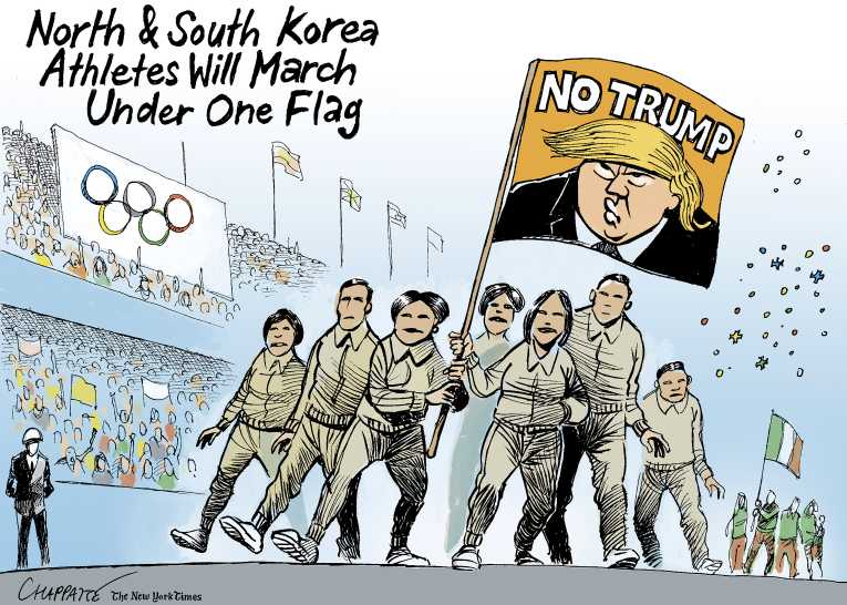 Political/Editorial Cartoon by Patrick Chappatte, International Herald Tribune on President Says He’s Doing Great