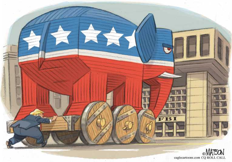 Political/Editorial Cartoon by RJ Matson, Cagle Cartoons on Mueller Crosses the Line