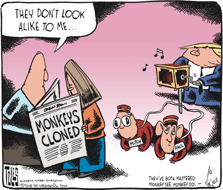 Political/Editorial Cartoon by Tom Toles, Washington Post on In Other News