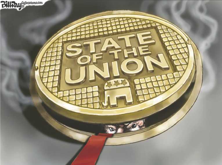 Political/Editorial Cartoon by Steve Sack, Minneapolis Star Tribune on President Praises Trump