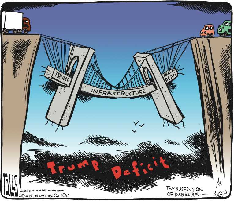 Political/Editorial Cartoon by Tom Toles, Washington Post on Military Budget Booms