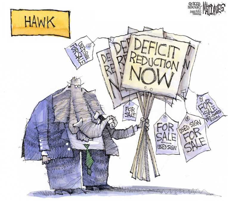 Political/Editorial Cartoon by Matt Davies, Journal News on Military Budget Booms