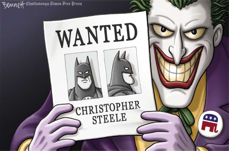 Political/Editorial Cartoon by Clay Bennett, Chattanooga Times Free Press on GOP Targeting Investigation