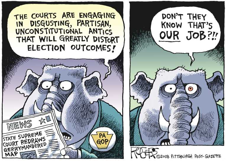 Political/Editorial Cartoon by Rob Rogers, The Pittsburgh Post-Gazette on Entitlements to Be Further Cut