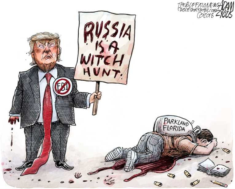 Political/Editorial Cartoon by Adam Zyglis, The Buffalo News on School Shooter Kills 17