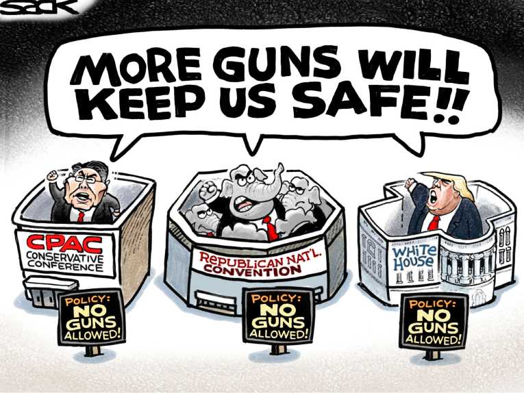 Political/Editorial Cartoon by Steve Sack, Minneapolis Star Tribune on GOP Ridicules Victims