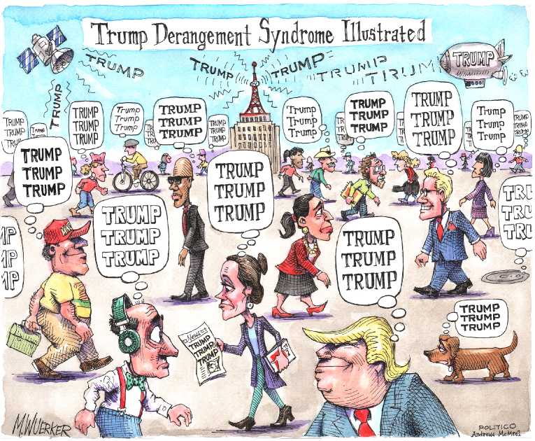 Political/Editorial Cartoon by Matt Wuerker, Politico on Trump Celebrates Holy Day