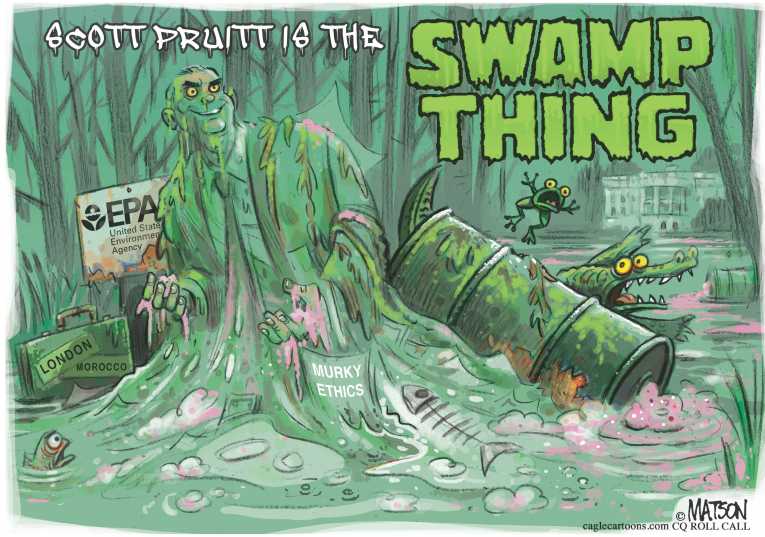 Political/Editorial Cartoon by RJ Matson, Cagle Cartoons on Pruitt Still Not Fired