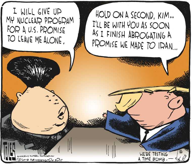 Political/Editorial Cartoon by Tom Toles, Washington Post on War to End?