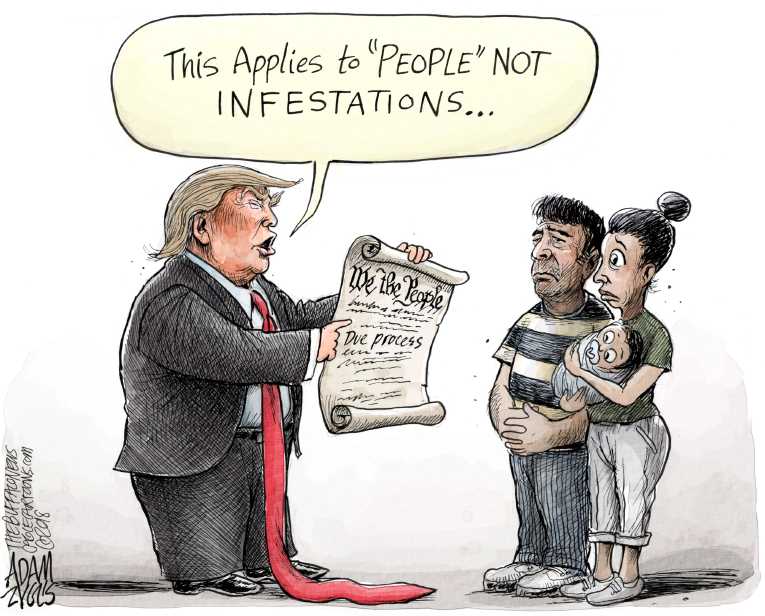 Political/Editorial Cartoon by Adam Zyglis, The Buffalo News on Family Separation Policy Suspended