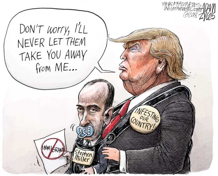 Political/Editorial Cartoon by Adam Zyglis, The Buffalo News on Family Separation Policy Suspended