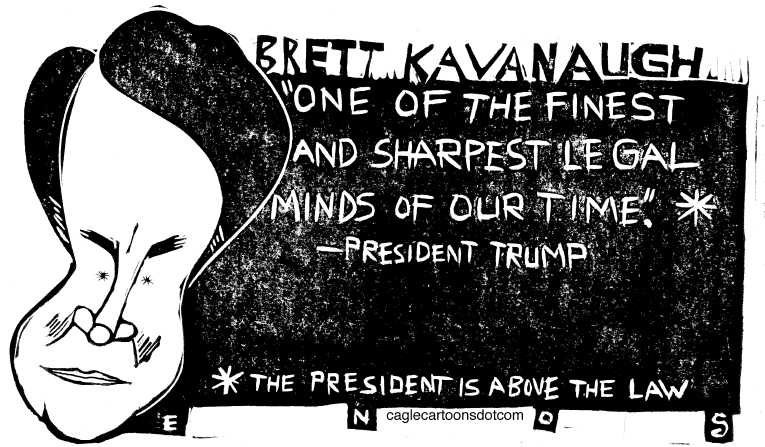 Political/Editorial Cartoon by Randall Enos, Cagle Cartoons on Far Right Celebrates Court Pick