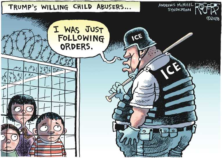 Political/Editorial Cartoon by Rob Rogers, The Pittsburgh Post-Gazette on Administration Slow-Walks Reuniting