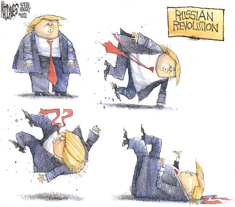 Political/Editorial Cartoon by Matt Davies, Journal News on President Boasts of “Trump Speed”