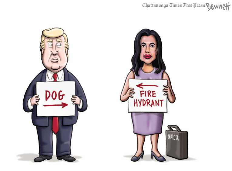 Political/Editorial Cartoon by Clay Bennett, Chattanooga Times Free Press on Former Aide Attacks Trump