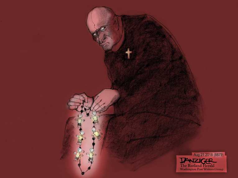 Political/Editorial Cartoon by Jeff Danziger on Pedophile Scandal Rocks Church