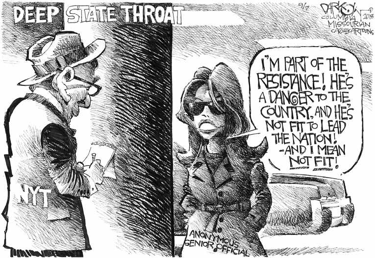 Political/Editorial Cartoon by John Darkow, Columbia Daily Tribune, Missouri on President “Unstable,” Insiders Say