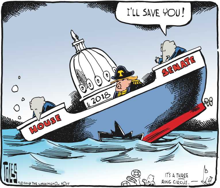 Political/Editorial Cartoon by Tom Toles, Washington Post on Trump Base Holding Firm