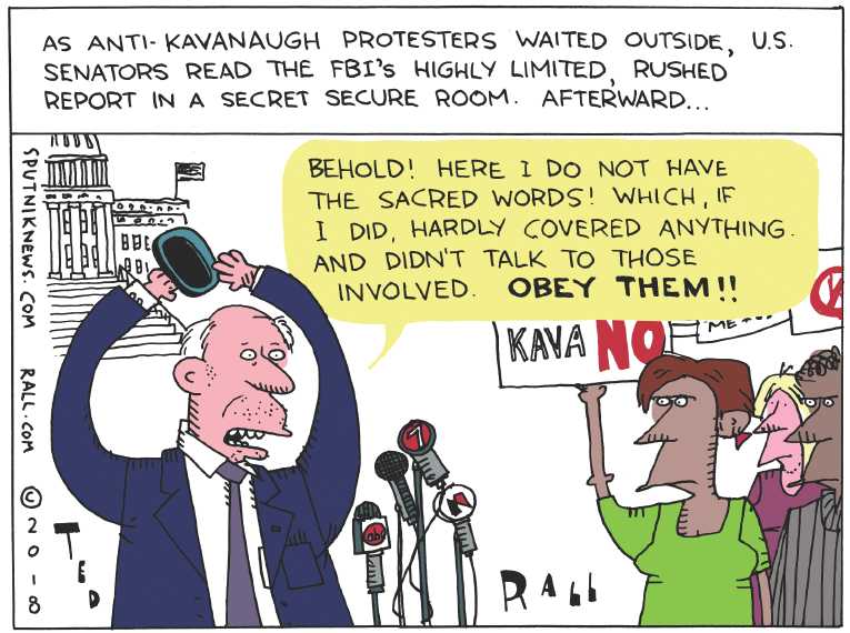 Political/Editorial Cartoon by Ted Rall on Trump Handcuffs FBI Investigation