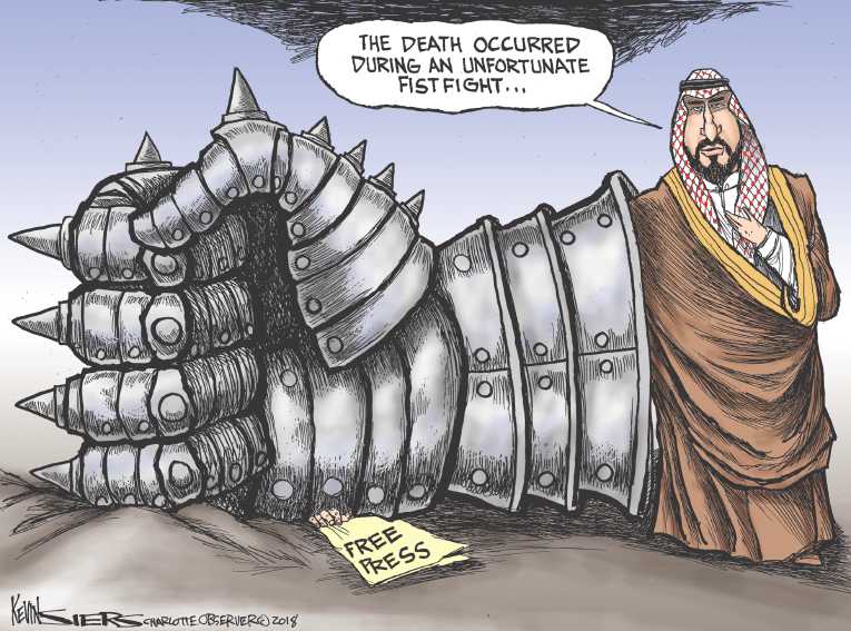 Political/Editorial Cartoon by Kevin Siers, Charlotte Observer on Trump Sides With Prince