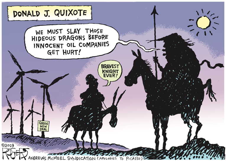 Political/Editorial Cartoon by Rob Rogers on Trump Responds to Critics