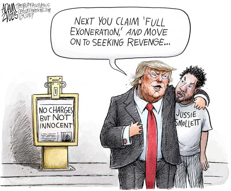 Political/Editorial Cartoon by Adam Zyglis, The Buffalo News on President Riding High