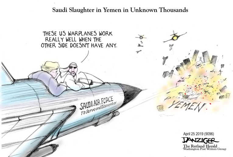 Political/Editorial Cartoon by Jeff Danziger on Massacre Continues
