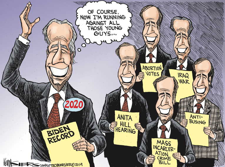 Political/Editorial Cartoon by Kevin Siers, Charlotte Observer on Plagiarist Declares Candidacy