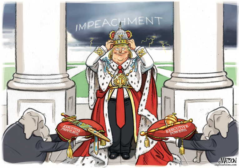 Political/Editorial Cartoon by RJ Matson, Cagle Cartoons on President Eyes 2020 Election