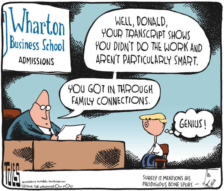 Political/Editorial Cartoon by Tom Toles, Washington Post on Trump Mulls Defying Supreme Court
