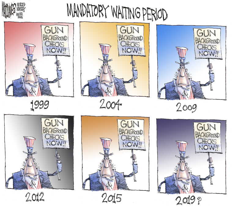 Political/Editorial Cartoon by Matt Davies, Journal News on President Visits El Paso