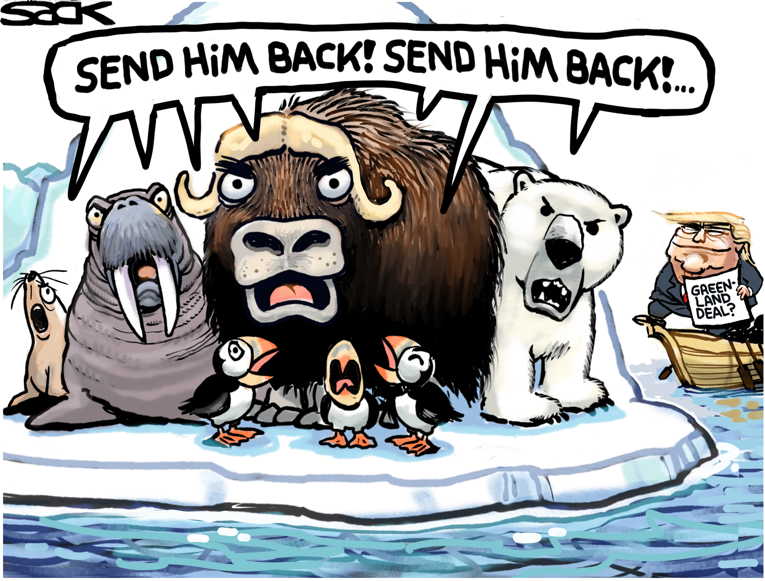 Political/Editorial Cartoon by Steve Sack, Minneapolis Star Tribune on Trump’s Approval Ratings Fall