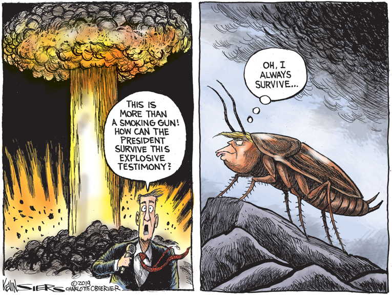 Political/Editorial Cartoon by Kevin Siers, Charlotte Observer on President Decries Process