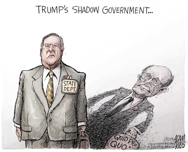 Political/Editorial Cartoon by Adam Zyglis, The Buffalo News on Trump Changes Defense Strategy