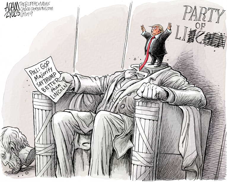 Political/Editorial Cartoon by Adam Zyglis, The Buffalo News on Trump Goes to Belguim