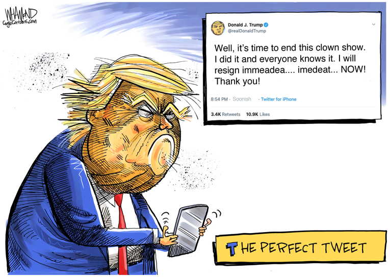 Political/Editorial Cartoon by Dave Whamond, Canada, PoliticalCartoons.com on Impeachment Trial Begins