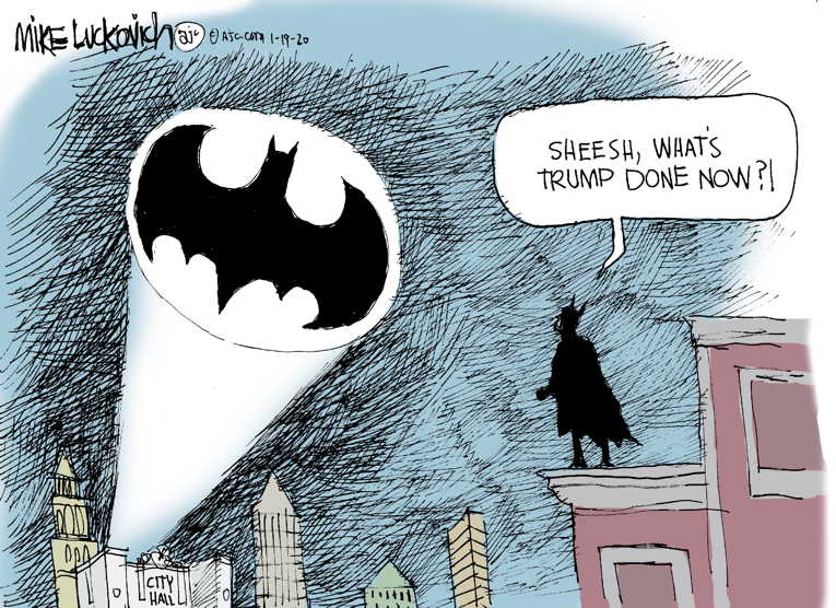 Political/Editorial Cartoon by Mike Luckovich, Atlanta Journal-Constitution on Trump Campaign Ramping Up