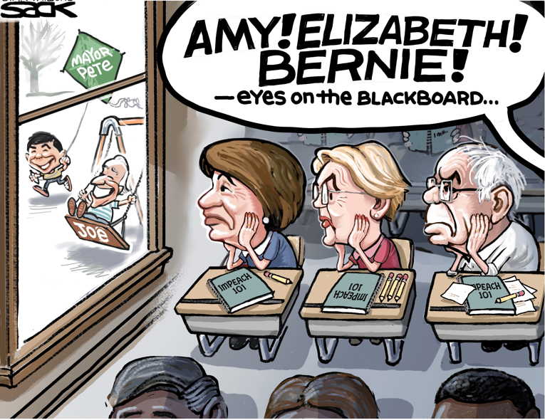 Political/Editorial Cartoon by Steve Sack, Minneapolis Star Tribune on In Other News
