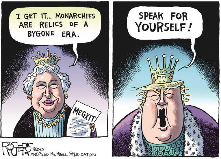 Political/Editorial Cartoon by Rob Rogers on Trump Maintaining Base