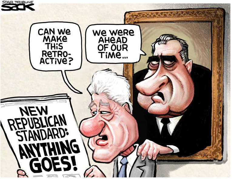Political/Editorial Cartoon by Steve Sack, Minneapolis Star Tribune on Republicans Acquit President